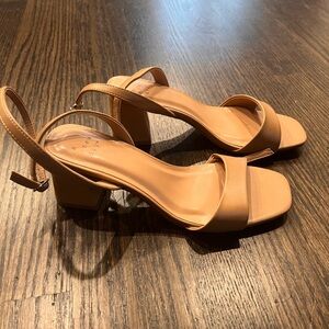 A New Day Tan Block Heel Heels